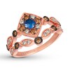 Le Vian Sapphire Ring 5/8 ct tw Diamonds 14K Strawberry Gold
