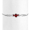 Thumbnail Image 0 of Garnet Bolo Bracelet Lab-Created Sapphires Sterling Silver