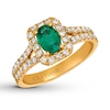 Thumbnail Image 1 of Le Vian Natural Emerald Ring 3/4 ct tw Nude Diamonds 14K Gold