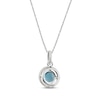 Thumbnail Image 2 of Blue Topaz & Lab-Created White Sapphire Necklace 18"