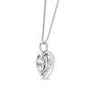 Thumbnail Image 1 of Lab-Created White Sapphire Heart Necklace Sterling Silver 18"