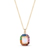 Thumbnail Image 1 of Le Vian Multi-Gemstone Necklace 1/20 ct tw Diamonds 14K Honey Gold 18"