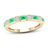 Thumbnail Image 0 of Emerald Ring 1/20 ct tw Diamonds 10K Yellow Gold