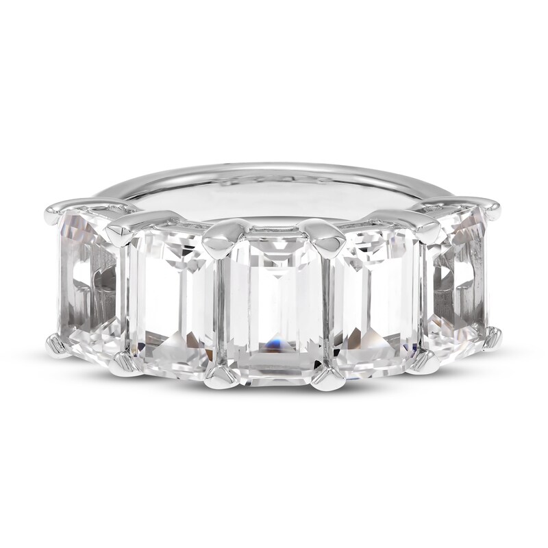 Lab-Created White Sapphire Ring Sterling Silver