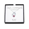Thumbnail Image 1 of Lab-Created Ruby/White Lab-Created Sapphire Dolphins Necklace Sterling Silver 18"