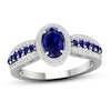 Thumbnail Image 0 of Sapphire & Diamond Ring 1/5 ct tw 10K White Gold
