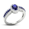 Thumbnail Image 1 of Sapphire & Diamond Ring 1/5 ct tw 10K White Gold
