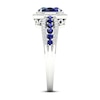 Thumbnail Image 2 of Sapphire & Diamond Ring 1/5 ct tw 10K White Gold