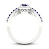Thumbnail Image 3 of Sapphire & Diamond Ring 1/5 ct tw 10K White Gold