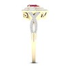 Ruby & Diamond Ring 1/4 ct tw 10K Yellow Gold