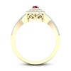Ruby & Diamond Ring 1/4 ct tw 10K Yellow Gold