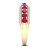Ruby & Diamond Ring 1/6 ct tw 10K Yellow Gold