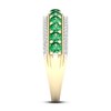 Emerald & Diamond Ring 1/6 ct tw 10K Yellow Gold