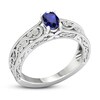 Thumbnail Image 1 of Blue & White Lab-Created Sapphire Ring Sterling Silver