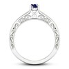 Blue & White Lab-Created Sapphire Ring Sterling Silver