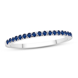Blue Lab-Created Sapphire Ring Sterling Silver