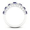 Thumbnail Image 3 of Blue Sapphire & Diamond Ring 1/6 ct tw 10K White Gold