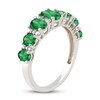 Emerald & Diamond Ring 1/6 ct tw 10K White Gold