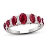 Ruby & Diamond Ring 1/6 ct tw 10K White Gold
