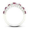 Ruby & Diamond Ring 1/6 ct tw 10K White Gold