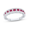 Thumbnail Image 0 of Ruby & White Sapphire Ring Sterling Silver
