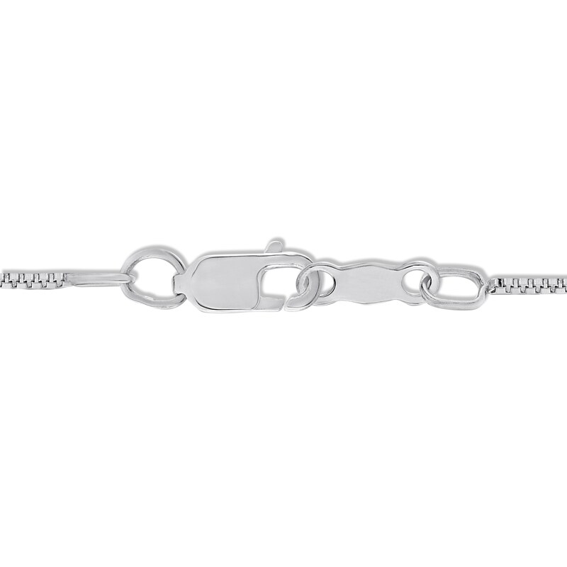 Main Image 4 of Lab-Created Ruby & White Lab-Created Sapphire Necklace Sterling Silver 18"