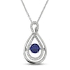 Thumbnail Image 0 of Unstoppable Love Lab-Created Blue & White Lab-Created Sapphire Necklace Sterling Silver 18”