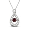 Thumbnail Image 0 of Unstoppable Love Lab-Created Ruby & White Lab-Created Sapphire Necklace Sterling Silver 18”