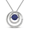 Thumbnail Image 1 of Unstoppable Love Lab-Created Blue & White Lab-Created Sapphire Necklace Sterling Silver 18”