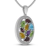 Thumbnail Image 1 of Multi-Stone Necklace Sterling Silver 18"