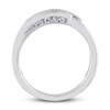 Blue & White Lab-Created Sapphire Ring Sterling Silver