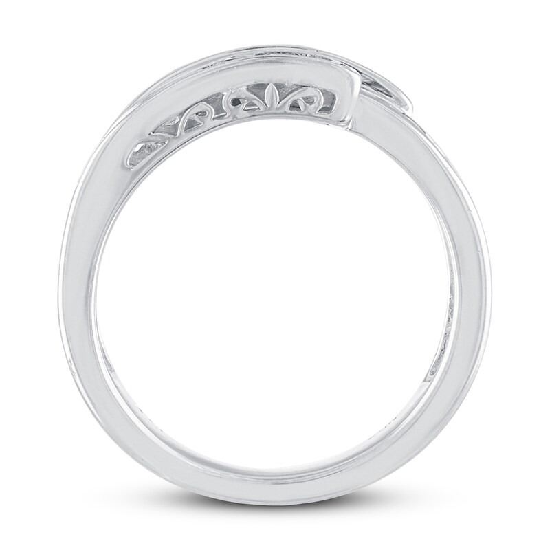 Blue & White Lab-Created Sapphire Ring Sterling Silver