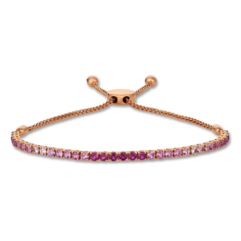 Le Vian Ruby & Sapphire Bolo Bracelet 14K Strawberry Gold