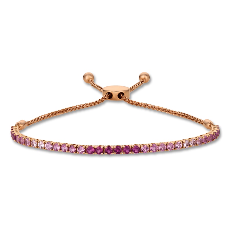 Main Image 1 of Le Vian Ruby & Sapphire Bolo Bracelet 14K Strawberry Gold