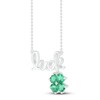 Thumbnail Image 2 of Lab-Created Emerald Luck Necklace Sterling Silver 18"