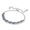 Thumbnail Image 0 of Opal & Swiss Blue Topaz Bolo Bracelet Round-Cut Sterling Silver