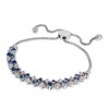 Thumbnail Image 0 of Opal & Swiss Blue Topaz Bolo Bracelet Round-Cut Sterling Silver