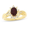 Thumbnail Image 1 of Lab-Created Ruby & White Lab-Created Sapphire Ring Sterling Silver/14K Yellow Gold Plating