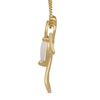 Thumbnail Image 1 of Lab-Created Opal Angel Necklace Sterling Silver/18K Yellow Gold Plated 18"