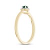 Lab-Created Emerald & Diamond Ring 1/15 ct tw Round-Cut 10K Yellow Gold