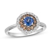 Thumbnail Image 1 of Le Vian Diamond & Blue Sapphire Ring 3/8 ct tw 14K Vanilla Gold