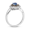 Thumbnail Image 3 of Le Vian Diamond & Blue Sapphire Ring 3/8 ct tw 14K Vanilla Gold