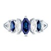Blue/White Lab-Created Sapphire Ring Sterling Silver