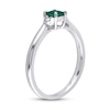 Thumbnail Image 2 of Lab-Created Emerald & Diamond Ring Sterling Silver