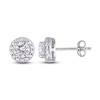 Thumbnail Image 1 of White Lab-Created Sapphire Stud Earrings Sterling Silver