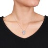 Thumbnail Image 3 of White Lab-Created Sapphire & Black Spinel Koala Necklace Sterling Silver 18"