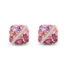 Thumbnail Image 2 of Tourmaline, Garnet, Amethyst & Diamond Earrings 1/15 ct tw Round-Cut 10K Rose Gold