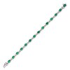Thumbnail Image 1 of Lab-Created Emerald & White Topaz Bracelet Sterling Silver 7"