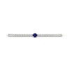 Thumbnail Image 1 of Blue Sapphire & Diamond Bolo Bracelet 1/20 ct tw Round-Cut 10K White Gold