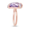 Thumbnail Image 3 of Amethyst & White Sapphire Ring 14K Rose Gold